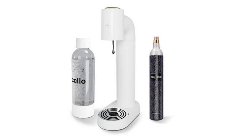 Cello Soda Maker and Carbonator - Pebble White