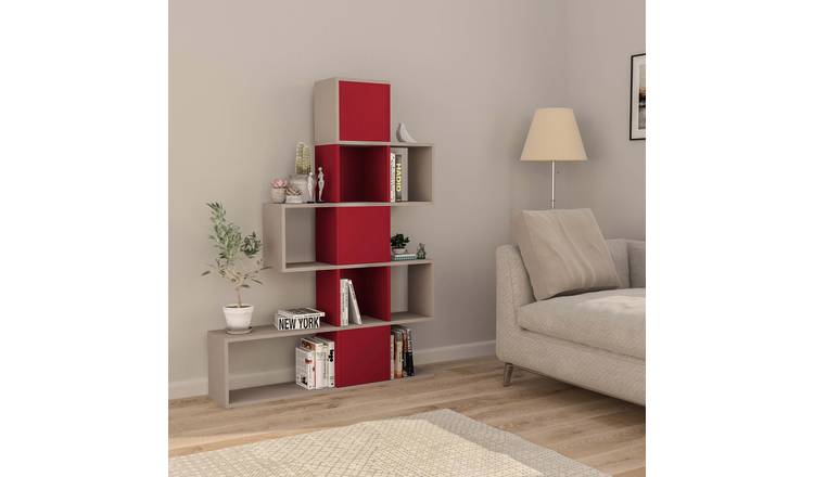 Decortie Stairway Particleboard Bookcase - Mocha