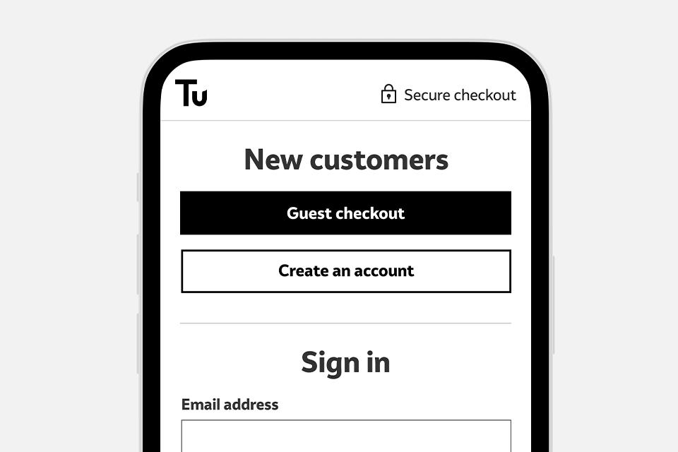 You New Tu and Argos account Tu clothing