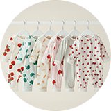 Baby sleepsuits with all‑in‑one day and night styles.