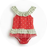 Baby swimwear including swimsuits and sun‑safe styles.