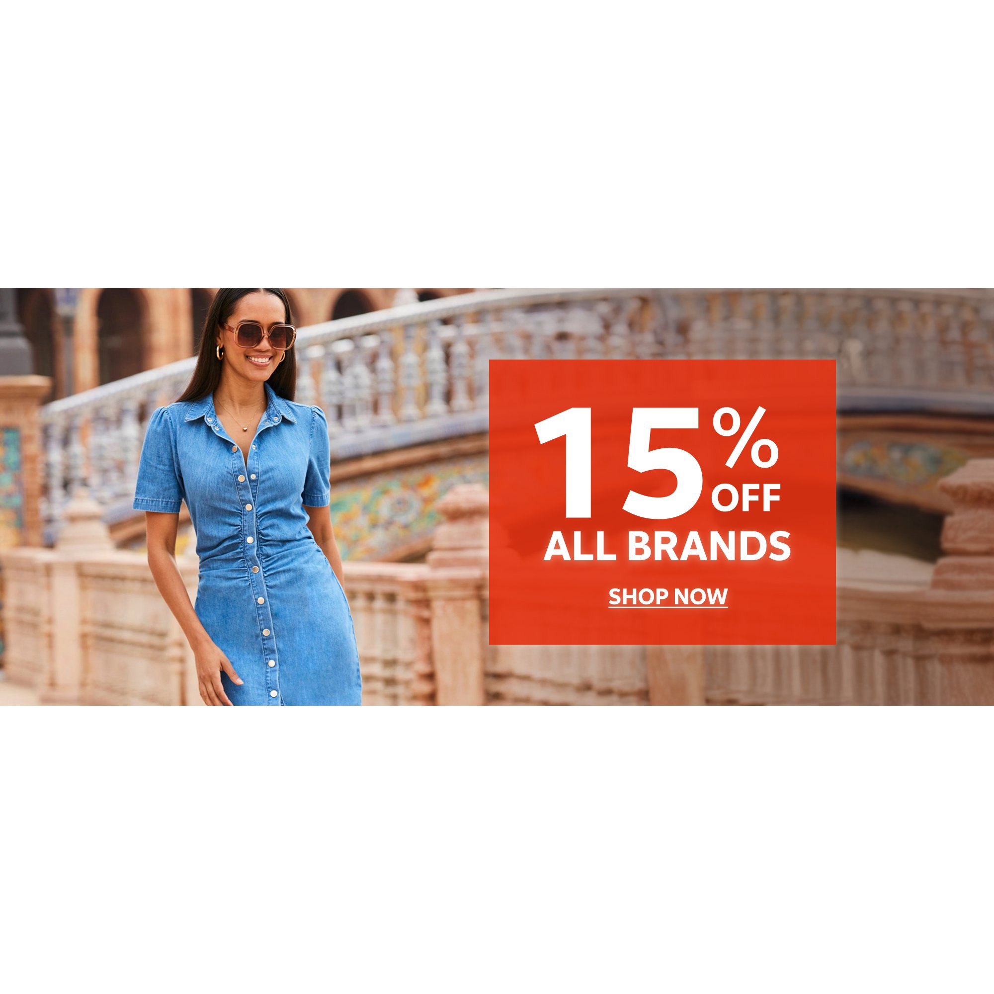 15% off all brands.