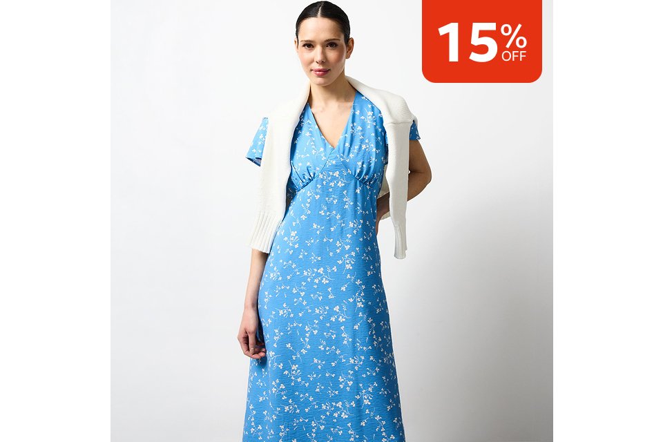 15% off. Shop dresses.