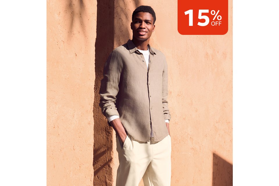 15% off. Shop linen.