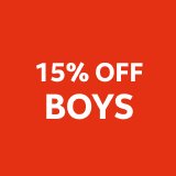 15% off boys.