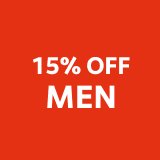 15% off men.