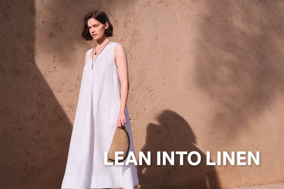 Slip into pure elegance this spring with our minimalist linen. Nail your holiday look with relaxed shirts, lightweight trousers and effortless dresses, perfect for pairing with swimwear or denim for the day to night look. Switch it up from fresh white to earthy neutrals and rich blue.