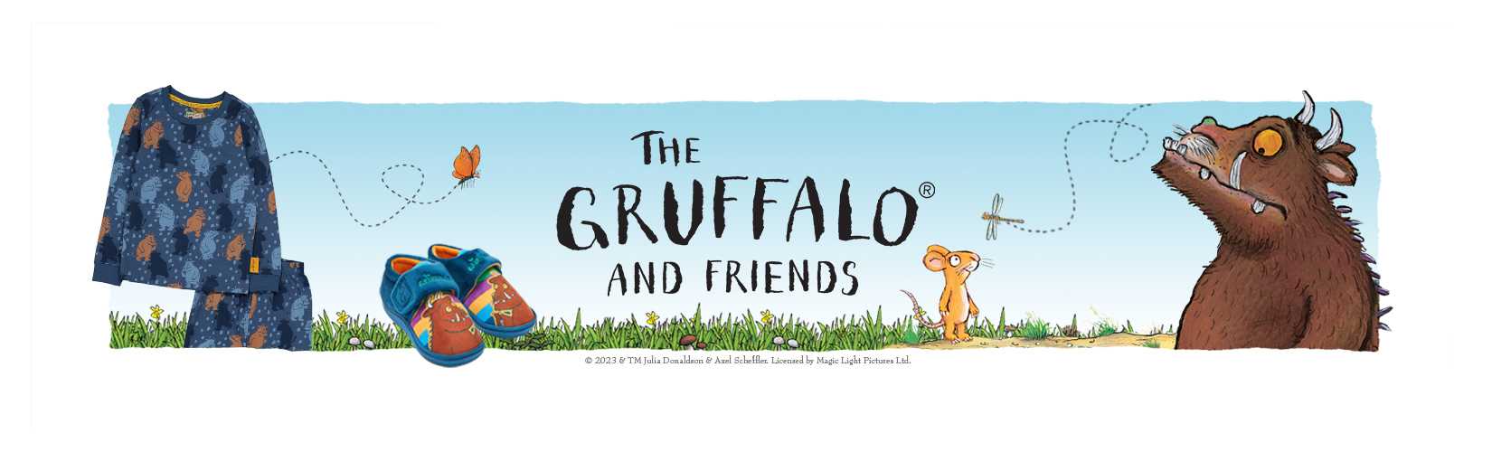 The Gruffalo collection. There's no such thing as a Gruffalo, or is there? Treat your little one to a cute and not so scary piece from our collection inspired by their favourite book.