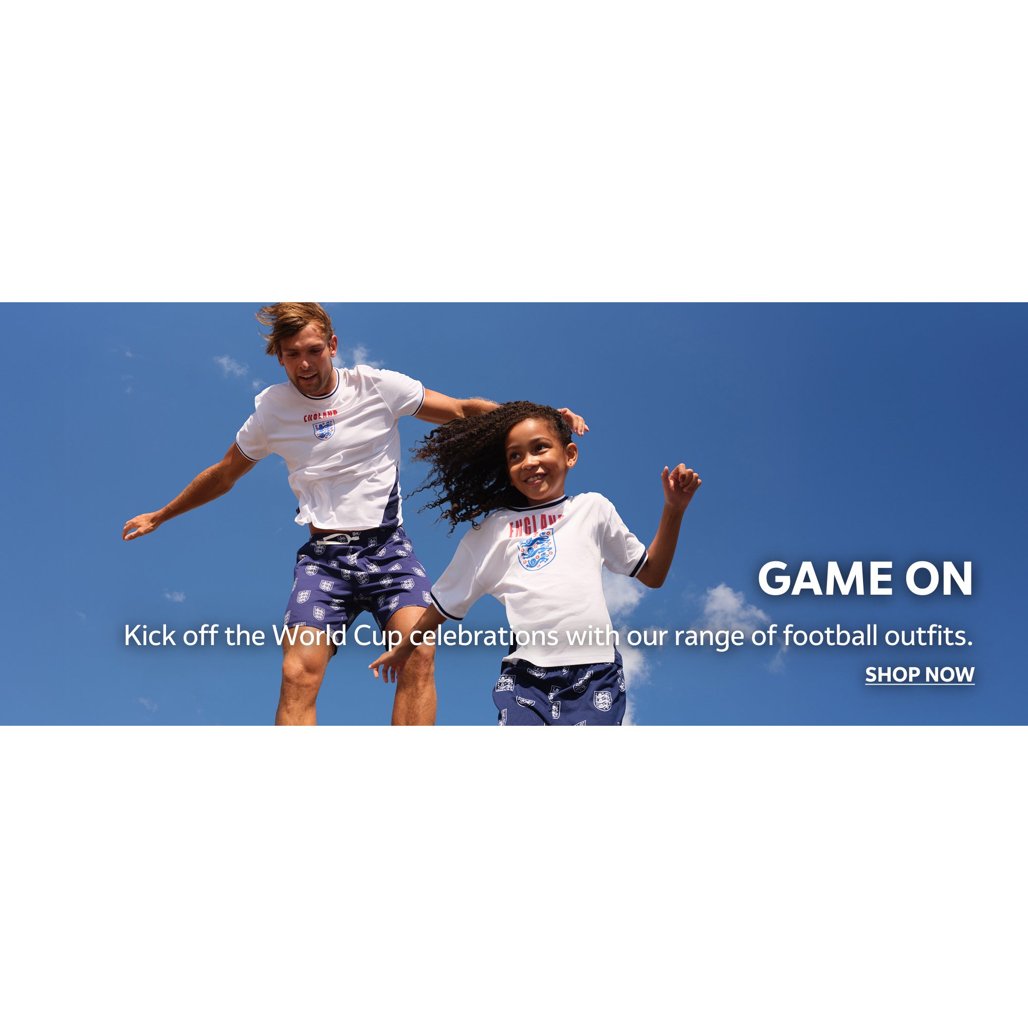 Game on. Kick off the world cup celebrations with our range of football outfits. Shop now.