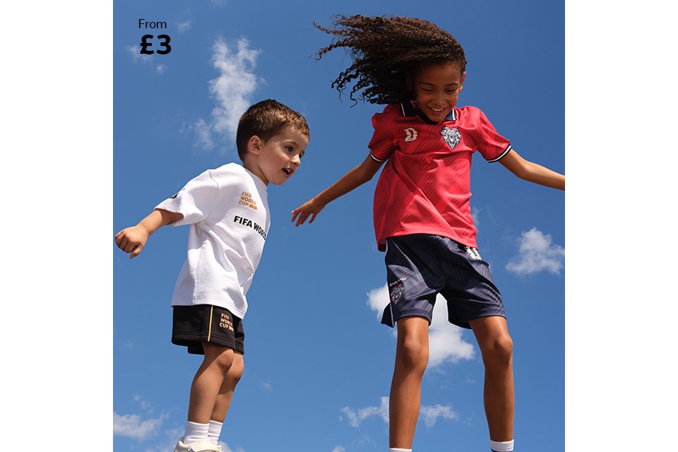 From £3. Sportswear.