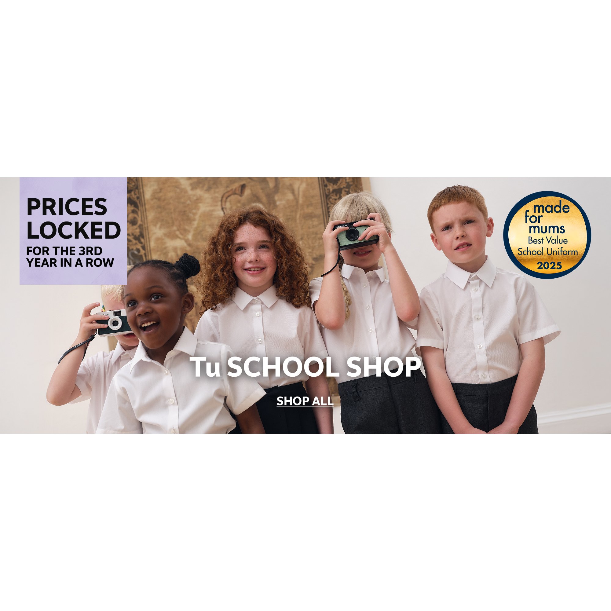 Tu school shop. Price locked for the 3rd year in a row. Made for mums. Best value school uniform 2025.