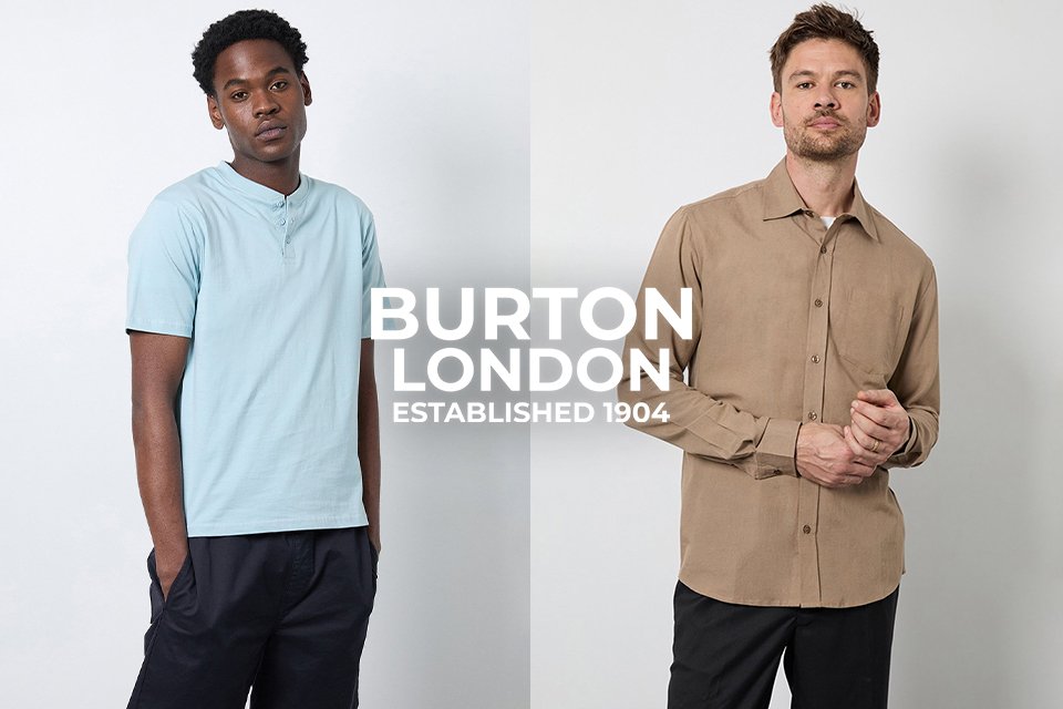 Master everyday style with Burton menswear. From tailored suits and sharp shirts to casual T-shirts, knitwear, and trusted outerwear, our collections ensure you’re ready for any occasion with versatile, stylish pieces you can rely on.