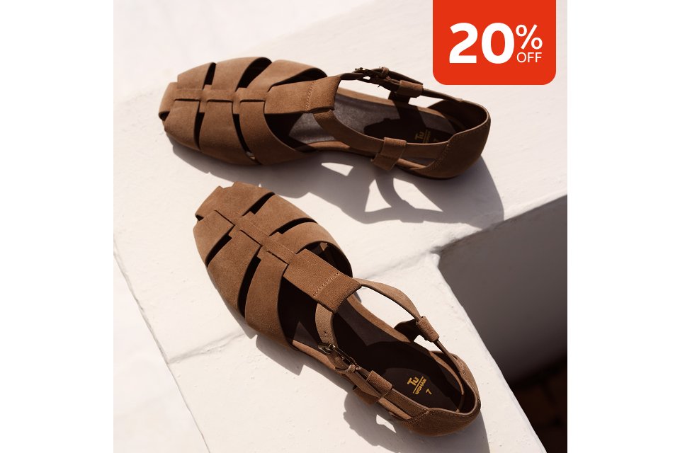 20% off. Shop all footwear.