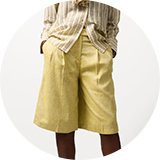 Linen shorts.