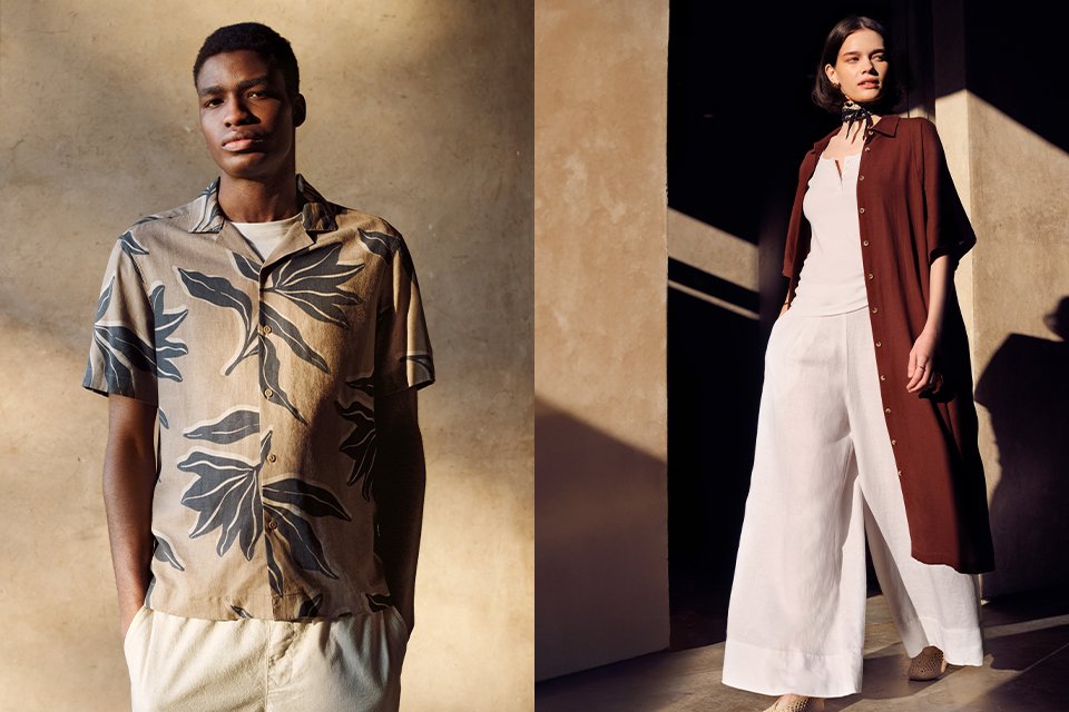 Slip into pure elegance this spring with our minimalist linen. Nail your holiday look with relaxed shirts, lightweight trousers and effortless dresses, perfect for pairing with swimwear or denim for the day to night look. Switch it up from fresh white to earthy neutrals and rich blue.