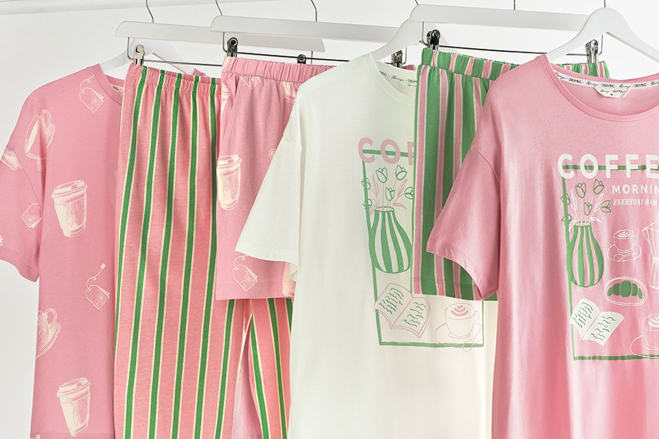 Mix, Match & Snooze in style! The 2 for £16 offer on women's pyjama tops, bottoms and nightshirts allows you to create the perfect set and enjoy cosy nights whilst providing great comfort and value!
