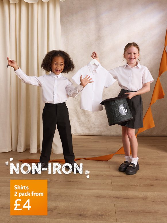 Non iron. 3 pack shirts from £4. Shirts & blouses.