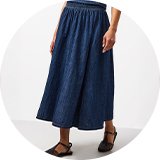 Denim skirts.