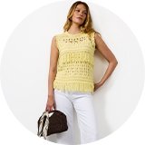 Knitted vests.