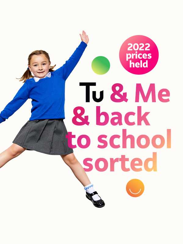 2022 full prices held, this year's uniform at last year's prices. Excludes school socks, tights, school bags and selected school shoes.