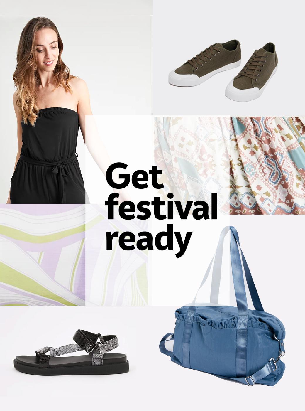 Get festival ready. Shop festival range.