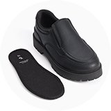 Dual fit school shoes.