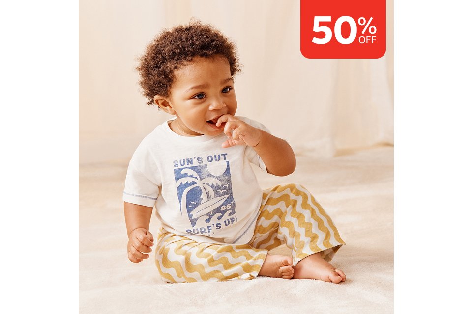 50% off. Baby sale.
