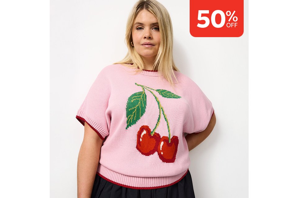 50% off. Women's sale.