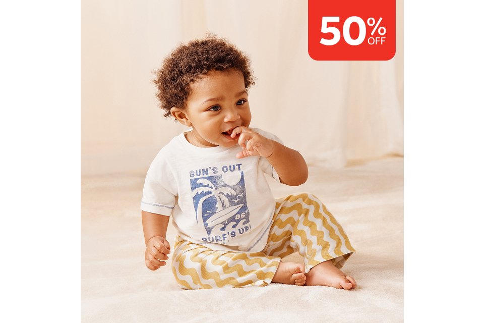 50% off. Baby sale.