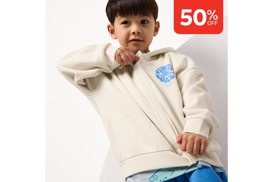 50% off. Kids sale.