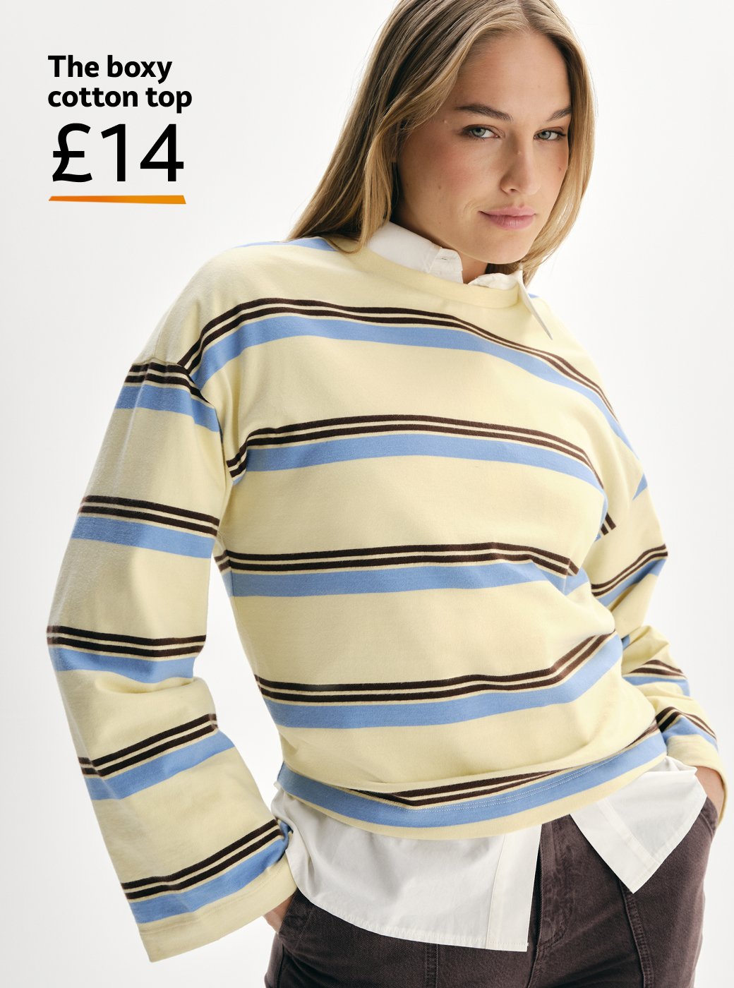 The boxy cotton top £14. Autumn shop.