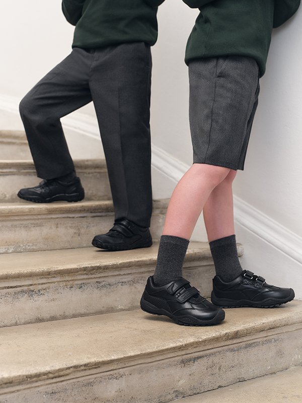 School shoes. School shoes that are a stylish yet comfortable choice for their active school days.