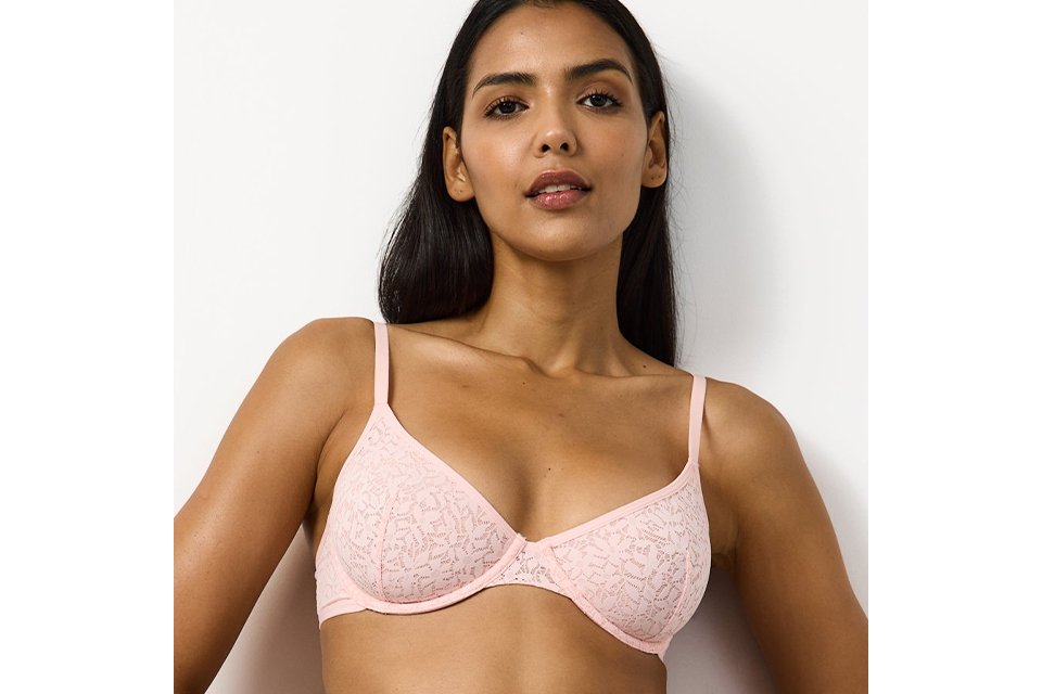 Coral Creora lace high waist knickers for women, soft stretch fabric with flattering high-leg fit and elegant lace trim detail.