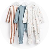Boys sleepsuits.