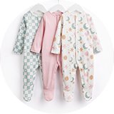 Girls sleepsuits.