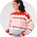 Women's Christmas jumpers.