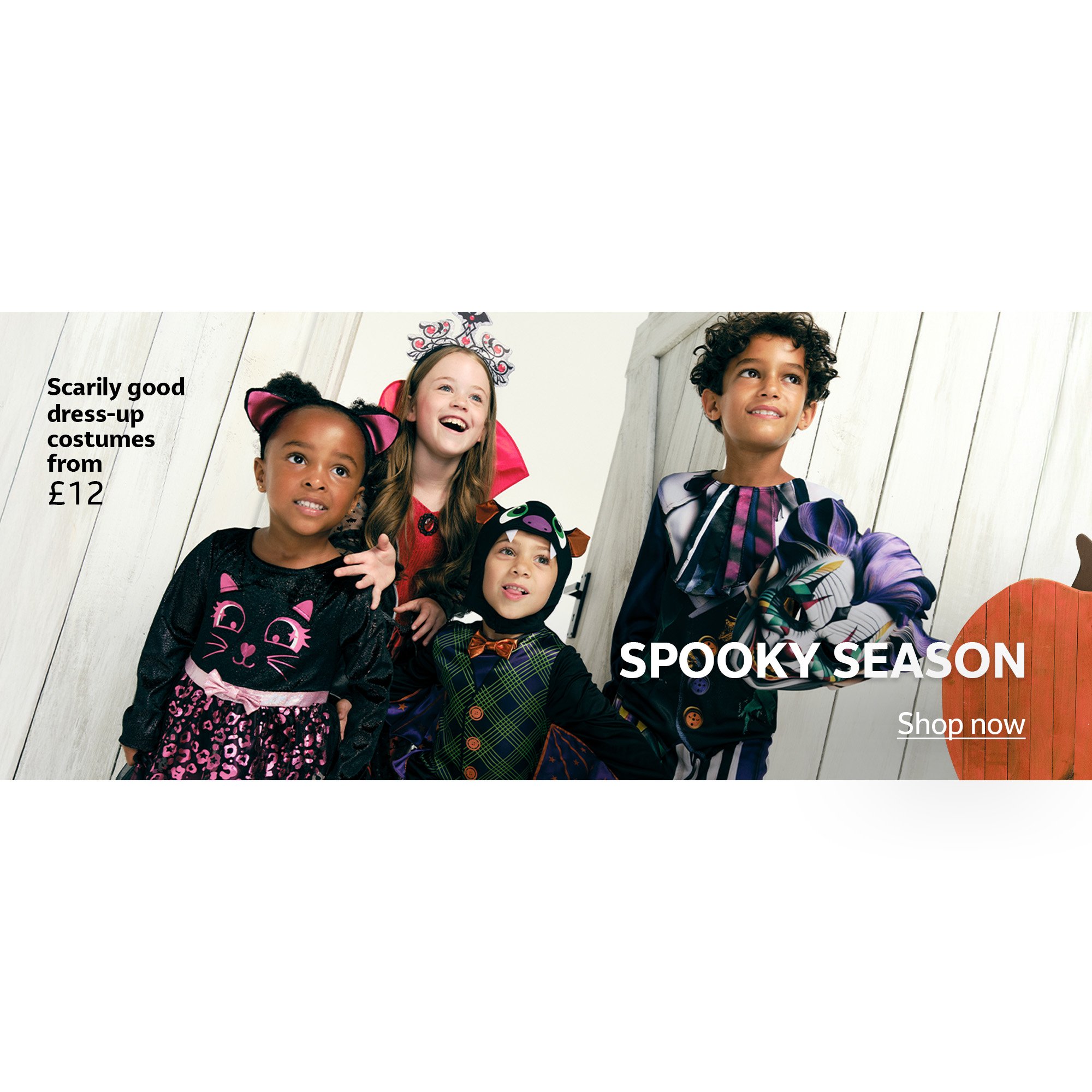 Scarily good dress-up costumes from £12. Spooky season.