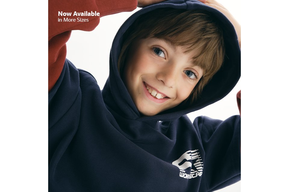 Now available in more sizes. Hoodies & sweatshirts.