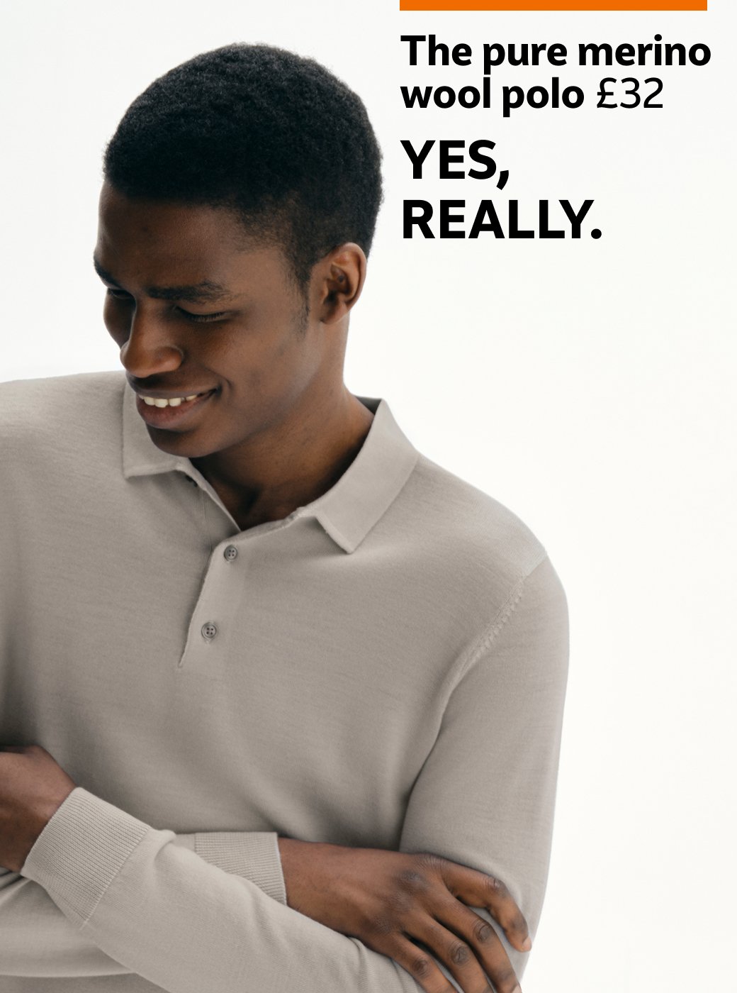 The pure merino wool polo £32. YES, REALLY. Autumn shop.