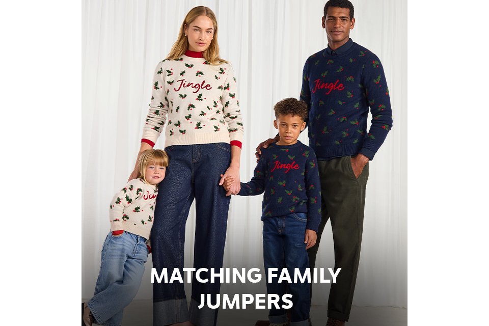 Matching family jumpers.