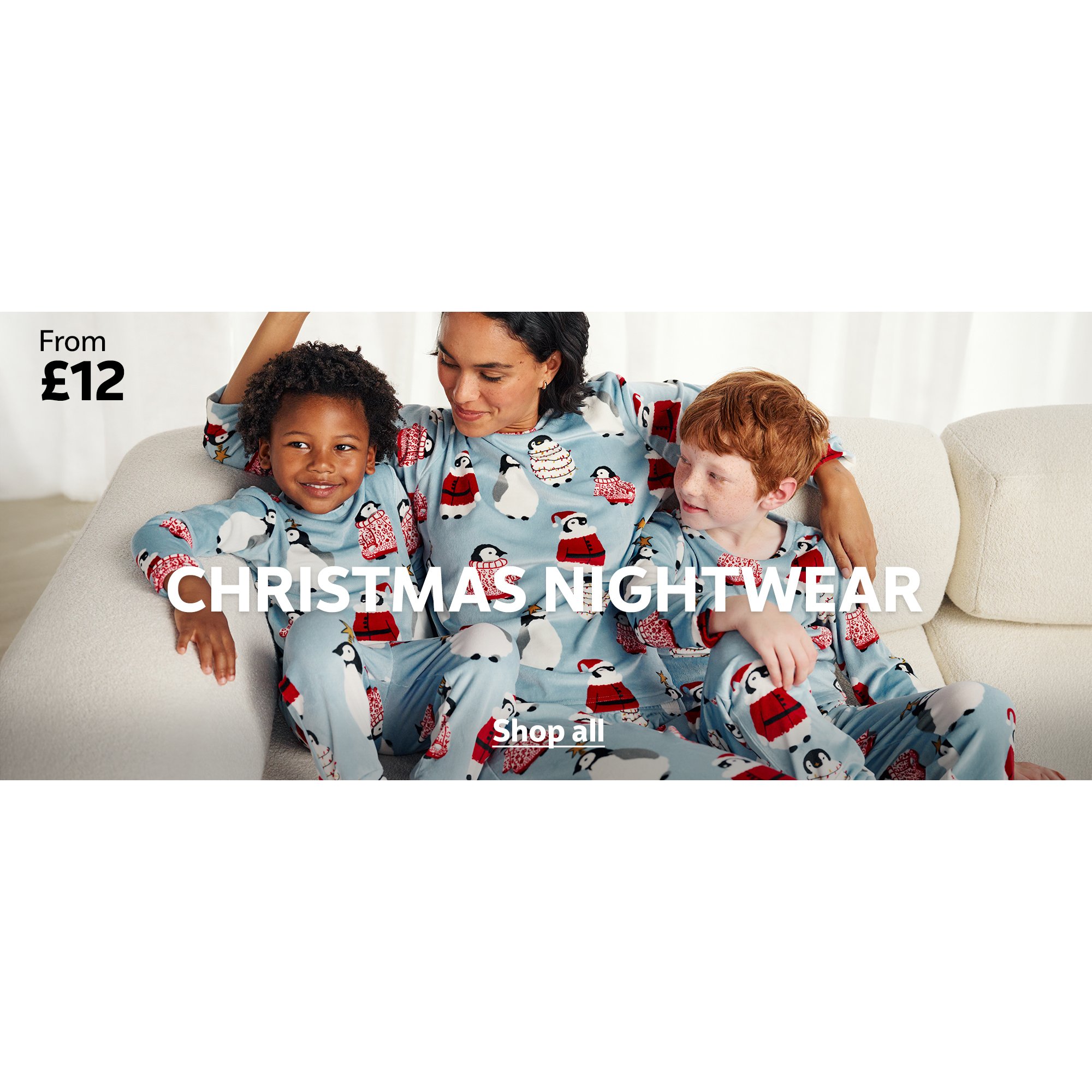 From £12. Christmas nightwear. 