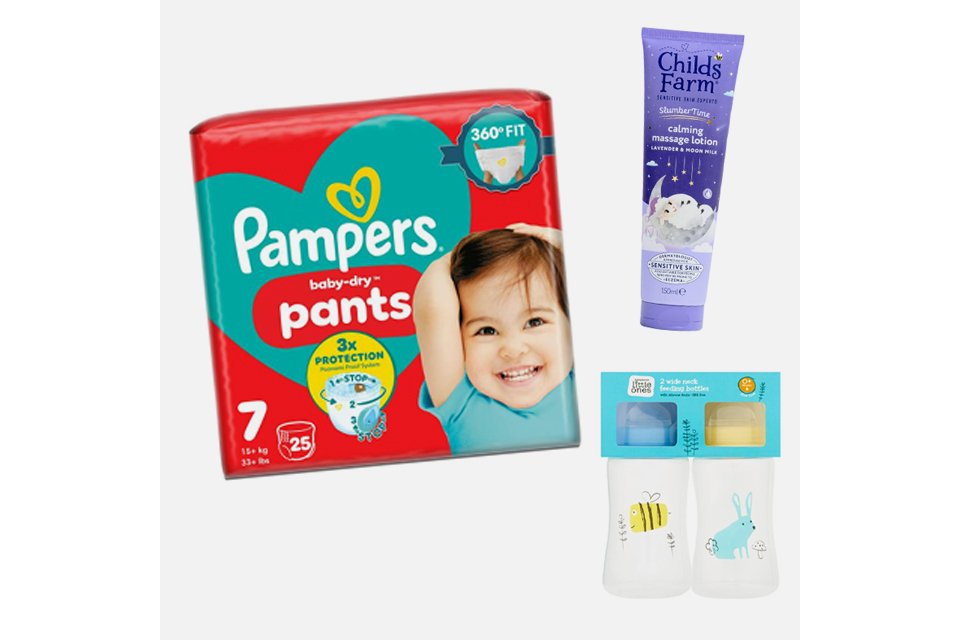 Family wearing matching christmas pyjamas.