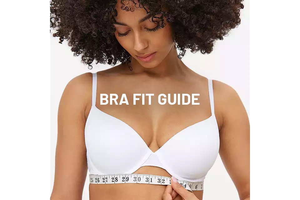 A woman wearing a white bra.