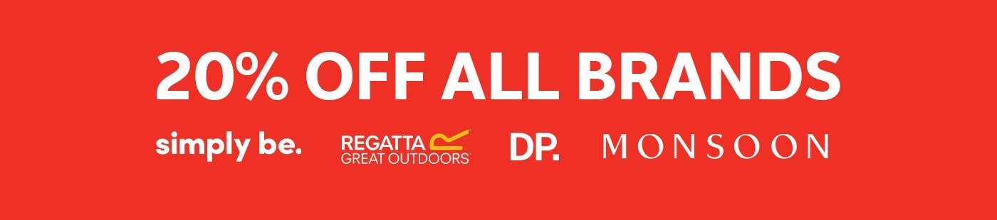 20% off all brands.
