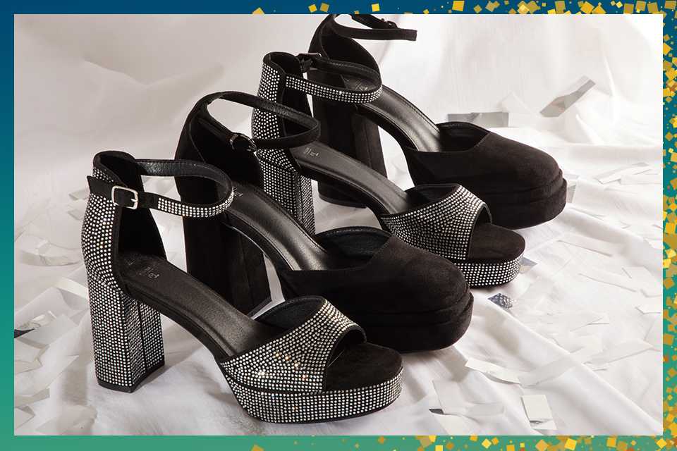 Black platform heels.