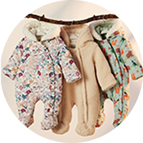 Baby winter clothing.