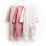Girls sleepsuits.