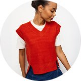 Knitted vests.