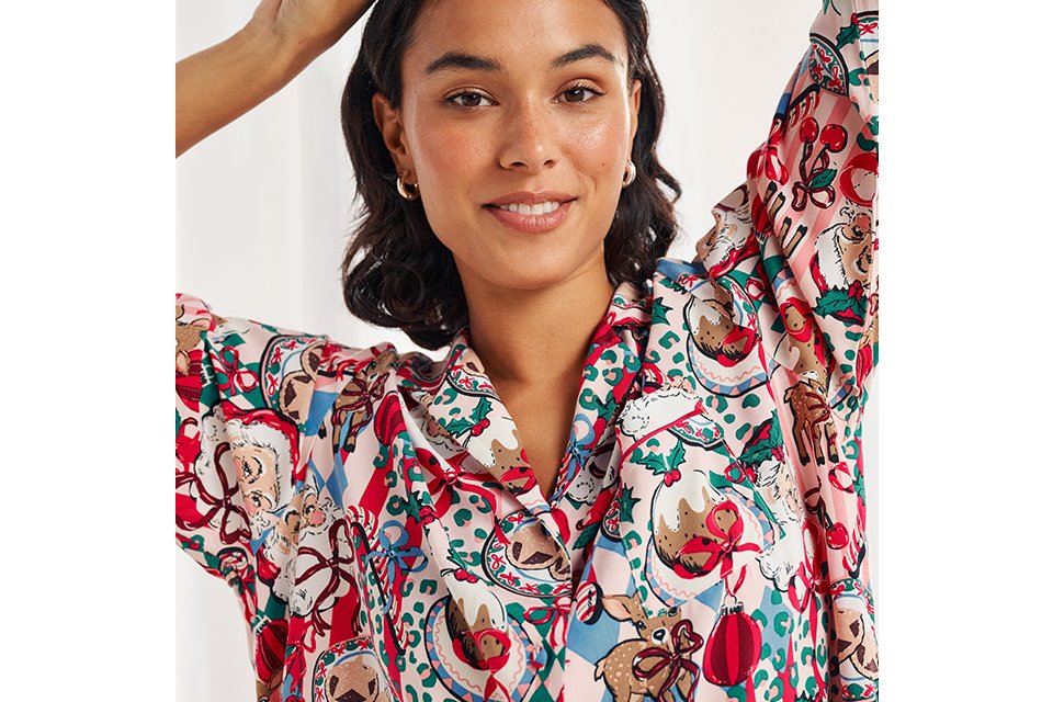 Women's Christmas nightwear.