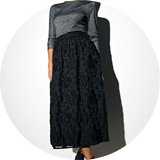 Black midi skirt- the perfect piece for the party season.